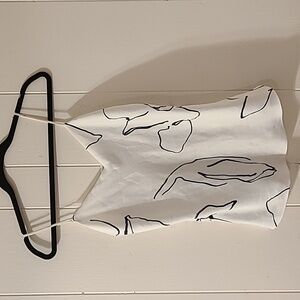 Spaghetti Strap Top White/Black